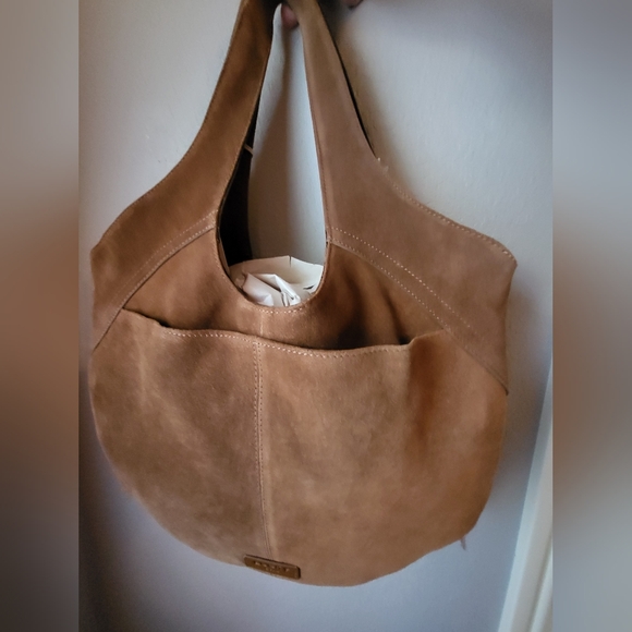 Lucky Brand Nyra Copper Brown Fringe Leather Hobo Bag NWT - Picture 11 of 14